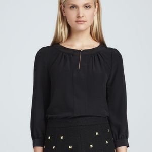 Kate Spade Black Jolette 100% Silk Top Size 6